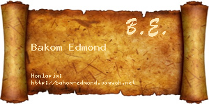 Bakom Edmond névjegykártya